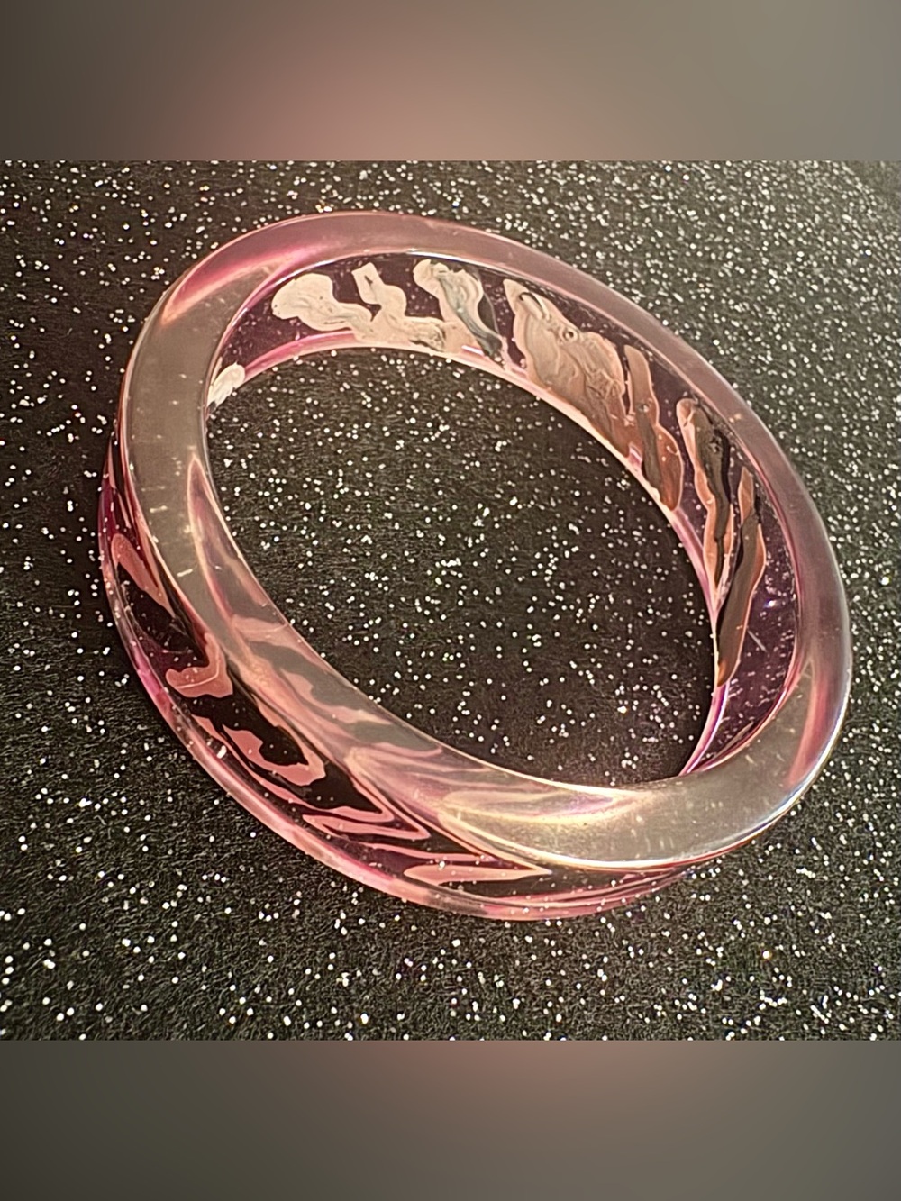 Pink Resin Bangle Bracelet - Women Jewelry